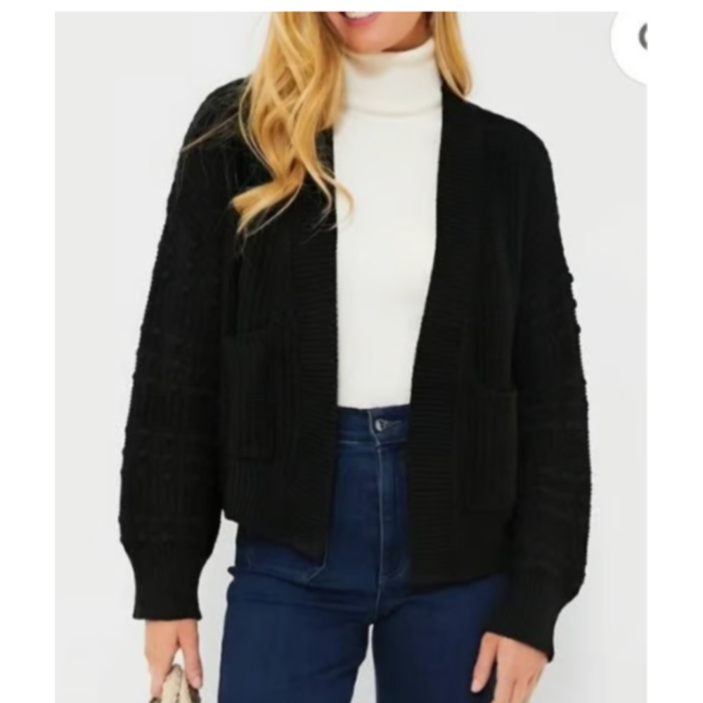 Tuckernuck Pomander Place Black Knit Cardigan size XL